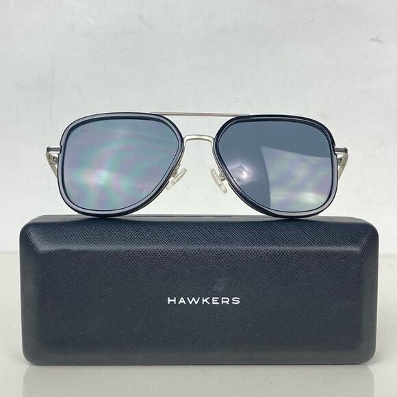 HAWKERS x BALR. Captain Limited Edition Stainless/Black Aviator Sunglasses - Picture 4 of 13